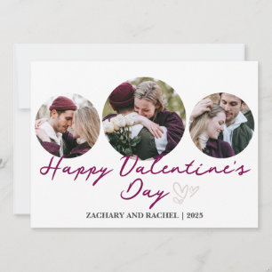 Tarjeta Festiva día de San Valentín de la pareja romántica redonda