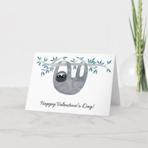 Tarjeta Festiva Día de San Valentín de la pereza