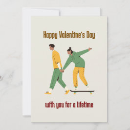 Tarjeta Festiva Día de San Valentín de Pareja Linda