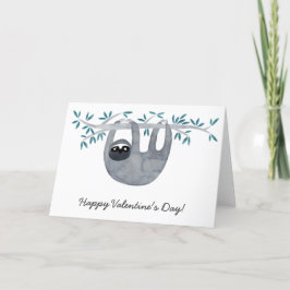 Tarjeta Festiva Día de San Valentín de perezoso
