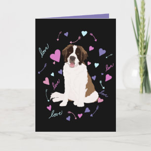 Tarjeta Festiva Día de San Valentín de San Bernardo