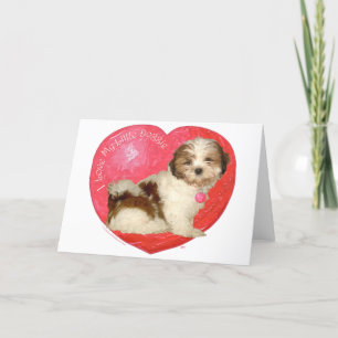 Tarjeta Festiva Día de San Valentín de Shih Tzu