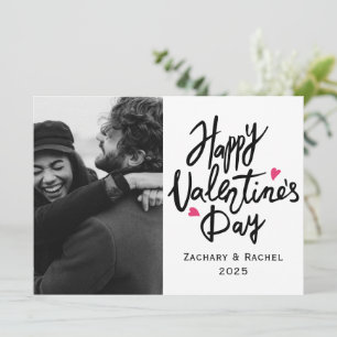 Tarjeta Festiva Día de San Valentín de tipografía romántica pareja