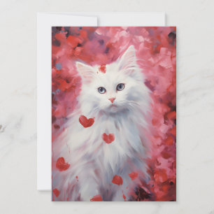 Tarjeta Festiva Día de San Valentín del Angora Turco