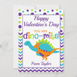 Tarjeta Festiva Día de San Valentín Dino-Mite de Dinosaurio Infant