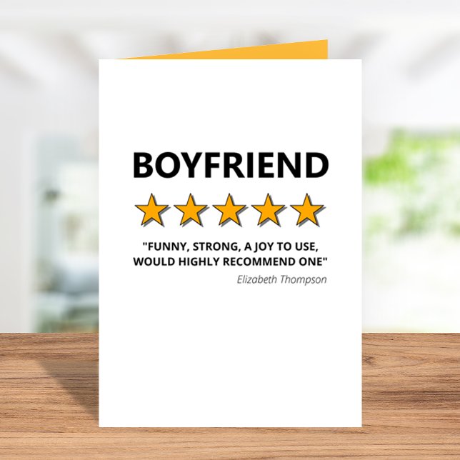 Tarjeta Festiva día de San Valentín divertida de 5 estrellas novio (Subido por el creador)