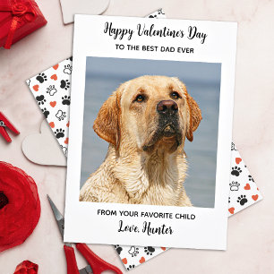 Tarjeta Festiva Día de San Valentín DOG DAD Cute Mascota personali