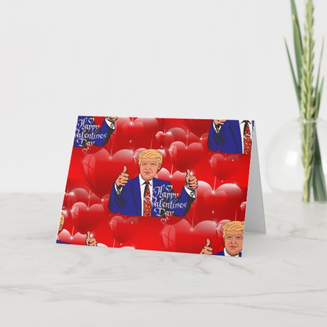 Tarjeta Festiva día de San Valentín donald trump (Anverso)