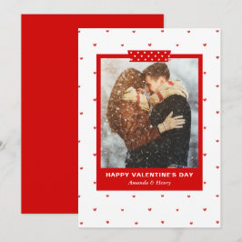 Tarjeta Festiva Día de San Valentín Editable Moderno Corazones Sim