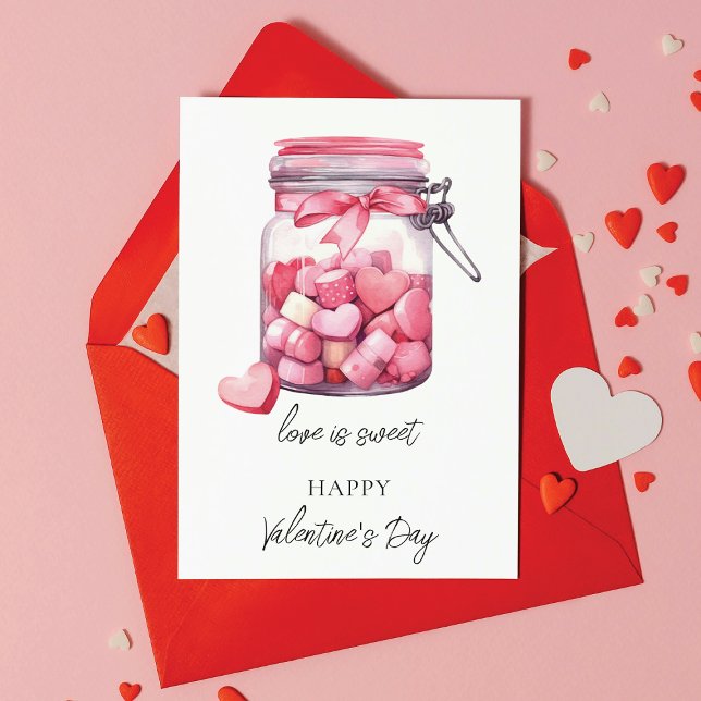 Tarjeta Festiva Día de San Valentín El Amor es Dulce (Subido por el creador)