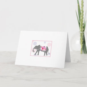 Tarjeta Festiva Día de San Valentín Elephant