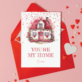 Tarjeta Festiva Día de San Valentín Eres mi Hogar Personalizado