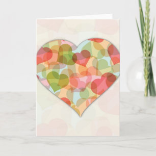 Tarjeta Festiva Día de San Valentín feliz con los corazones