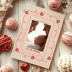 Tarjeta Festiva Día de San Valentín Feliz Fotografía Caprichosa