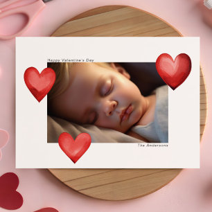 Tarjeta Festiva Día de San Valentín Feliz Fotografía Moderna Perso