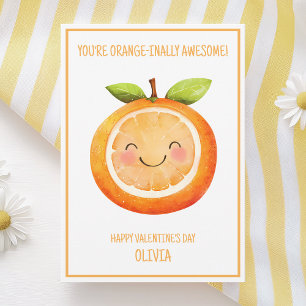 Tarjeta Festiva Día de San Valentín Feliz Niños Lindos Acuarela Na