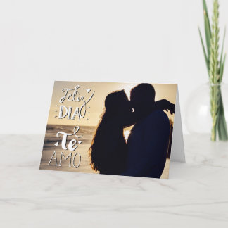 Tarjeta Festiva Día de San Valentín feliz te amo en español