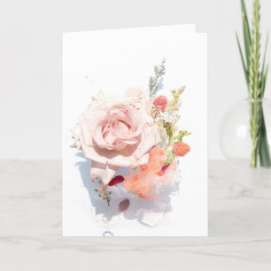 Tarjeta Festiva Día de San Valentín Floral Elegante