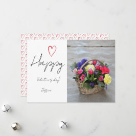 Tarjeta Festiva Día de San Valentín Foto con letra moderna