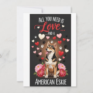 Tarjeta Festiva Día de San Valentín Foto de eskie americano lindo