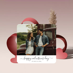 Tarjeta Festiva Día de San Valentín fotográfico de parejas de esti