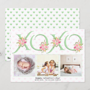 Tarjeta Festiva Día de San Valentín fotográfico de rosas rosas ros