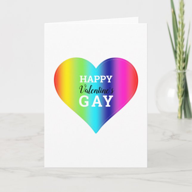 Tarjeta Festiva Día de San Valentín gay (Anverso)