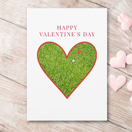 Tarjeta Festiva Día de San Valentín genial para golfista - Amor de