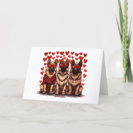 Tarjeta Festiva Día de San Valentín German Shepherd Dogs
