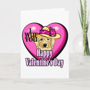 Tarjeta Festiva Día de San Valentín Goldendoodle