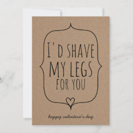 Tarjeta Festiva Día de San Valentín gracioso de Kraft Paper