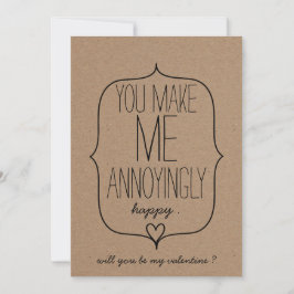 Tarjeta Festiva Día de San Valentín gracioso de Kraft Paper