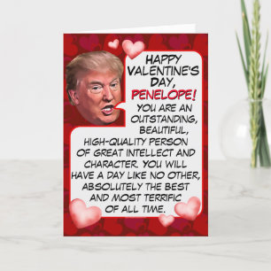 Tarjeta Festiva Día de San Valentín gracioso del presidente person