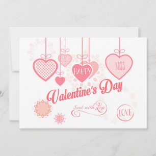 Tarjeta Festiva Día de San Valentín Hermoso Diseño Moderno Boho