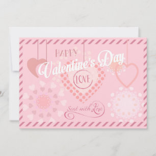 Tarjeta Festiva Día de San Valentín Hermoso Diseño Moderno Boho