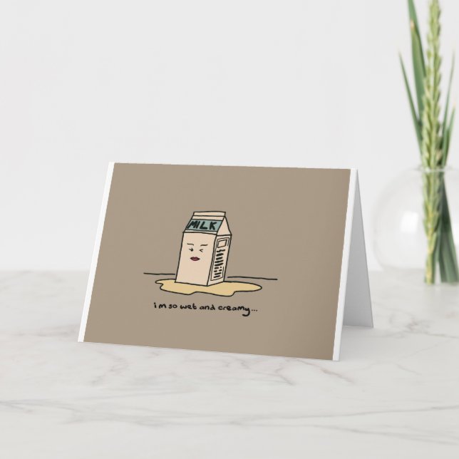 Tarjeta Festiva Día de San Valentín - Leche (Anverso)