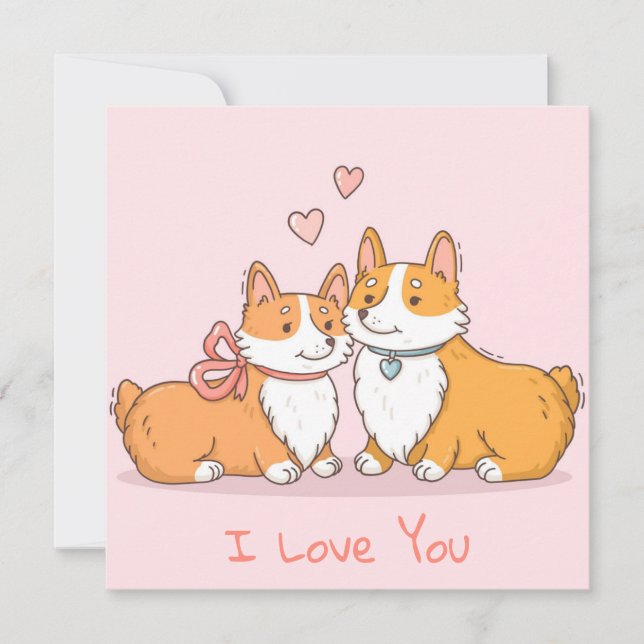 Tarjeta Festiva Día de San Valentín lindo (Anverso)