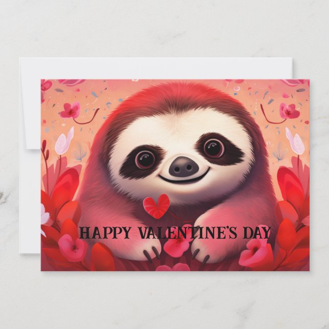 Tarjeta Festiva Día de San Valentín lindo y divertido para niños # (Anverso)