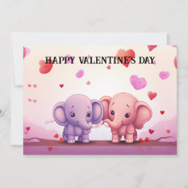 Tarjeta Festiva Día de San Valentín lindo y divertido para niños #