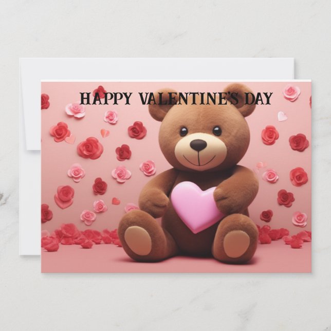 Tarjeta Festiva Día de San Valentín lindo y divertido para niños # (Anverso)