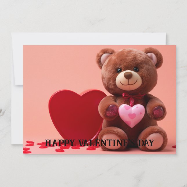 Tarjeta Festiva Día de San Valentín lindo y divertido para niños # (Anverso)