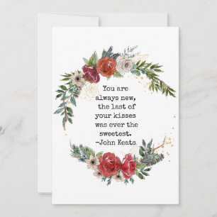 Tarjeta Festiva Día de San Valentín Love Quote Floral
