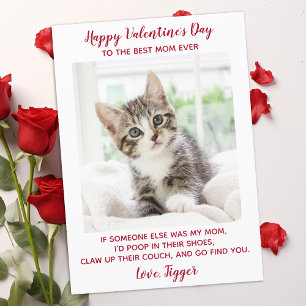 Tarjeta Festiva Día de San Valentín Mejor Madre Personalizado Masc