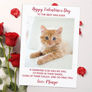 Tarjeta Festiva Día de San Valentín Mejor Papá Personalizado Masco