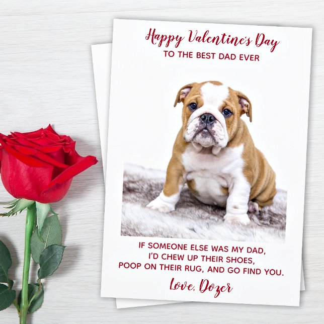Tarjeta Festiva Día de San Valentín Mejor Papa Personalizado Masco (Subido por el creador)