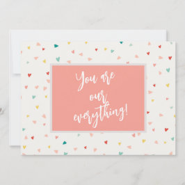 Tarjeta Festiva Día de San Valentín Moderno Eres Todo Para Nosotro