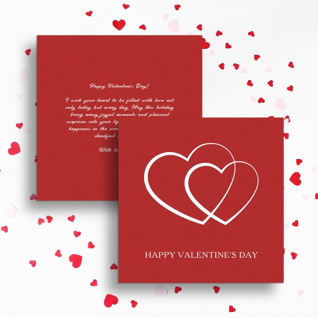 Tarjeta Festiva Día de San Valentín moderno feliz rojo (Subido por el creador)