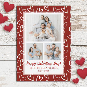 Tarjeta Festiva Día de San Valentín moderno y elegante en vacacion