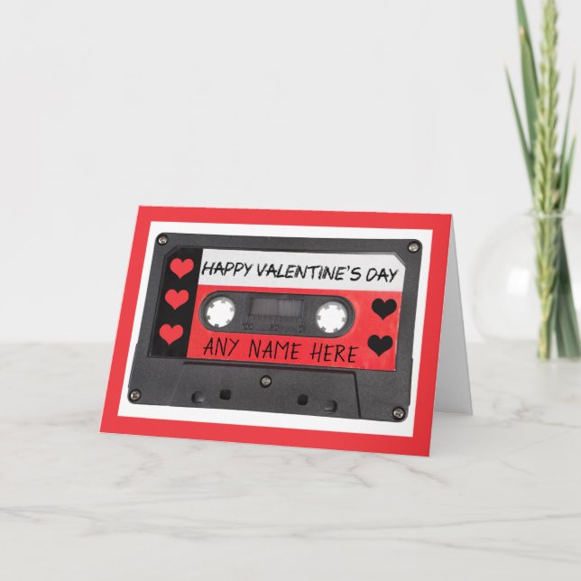Tarjeta Festiva Día de San Valentín para cualquiera Mezcla de cint (Anverso)