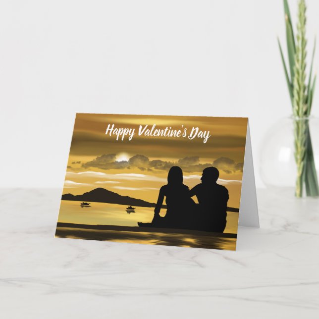 Tarjeta Festiva Día de San Valentín Pareja (Anverso)